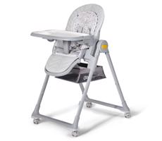 Kinderkraft KINDERKRAFT - Detská jedálenská stolička 2v1 LASTREE šedá