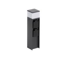 38763-Vonkajšia lampa s 2 zásuvkami DASTEN 1xG9/11W/230V 30 cm IP44 čierna