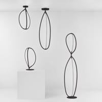 Artemide Arrival stropné svietidlo, App, čierna, 70 cm