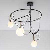 Artemide nh S4 sklenená závesná lampa, trojsvetlá