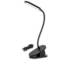 B.V. - LED Stmievateľná nabíjacia stolná lampa s klipom LED/2,5W/5V čierna