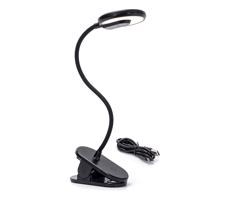B.V. - LED Stmievateľná nabíjacia stolná lampa s klipom LED/3W/5V 1800mAh čierna