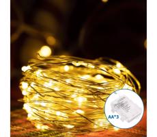 B.V. -LED Vonkajšia vianočná reťaz 100xLED/8 funkcií 3xAA 10,3m IP44 teplá biela
