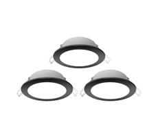 B.V. -SADA 3x LED Vonkajšie podhľadové svietidlo LED/4,8W/230V 6500K IP65 čierna