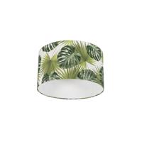 Bavlnené tienidlo na lampu s dizajnom listov okrúhle 35/35/20 - Leaf