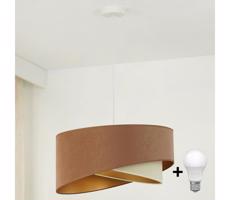 Brilagi LED Luster na lanku LYRA 1xE27/15W/230V hnedá/krémová/zlatá
