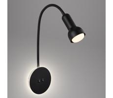 Briloner 2178015 - LED Nástenná flexibilná lampa 1xE14/10W/230V + LED/3W čierna