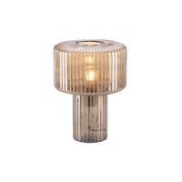 Dizajnová stolná lampa vyrobená z jantárového skla - Andro
