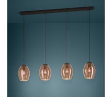 Eglo 390162 - Luster na lanku ESTANYS 4xE27/40W/230V hnedá