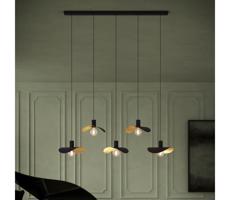 Eglo 390396 - Luster na lanku SACEDA 5xE27/40W/230V čierna/zlatá