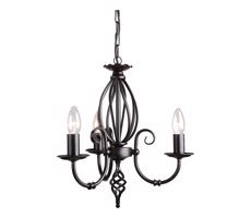 Elstead Elstead ART3-BLACK - Luster na reťazi ARTISAN 3xE14/60W/230V