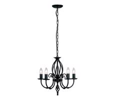 Elstead Elstead ART5-BLACK - Luster na reťazi ARTISAN 5xE14/60W/230V