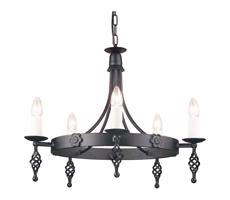 Elstead Elstead BY5-BLACK - Luster na reťazi BELFRY 5xE14/60W/230V