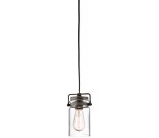 Elstead Elstead KL-BRINLEY-MP-OZ - Luster na lanku BRINLEY 1xE27/60W/230V antracit
