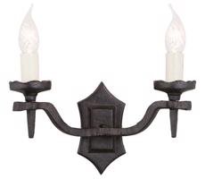 Elstead Elstead RY2B-BLACK - Nástenné svietidlo RECTORY 2xE14/60W/230V
