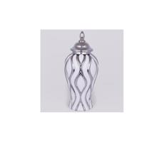Eurolamp Keramická váza 35x18,5 cm strieborná/biela