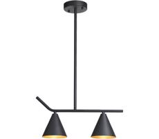 Eurolamp Luster na tyči 2xE27/40W/230V čierna