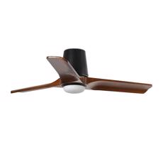 FARO Barcelona FARO 33837WT-1TW-LED Stm.vent. HEYWOODTUBS 10W/230V borovica/čierna pr.90cm WT+DO