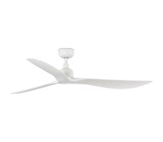 FARO Barcelona FARO 34363- Stropný látor OUTWOOD L biela pr. 150 cm IP44 + diaľkové ovládanie