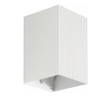 FARO Barcelona FARO 40534 - Nástenné svietidlo SOLE 1xGU10/8W/230V biela vrúbkovaná hranatý