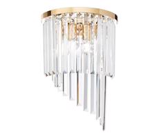 Ideal Lux Ideal Lux - Krištáľové nástenné svietidlo CARLTON 3xE14/40W/230V zlatá