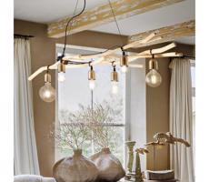 Ideal Lux Ideal Lux - Luster na lanku DRIFTWOOD 6xE27/60W/230V guava
