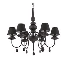 Ideal Lux Ideal Lux - Luster na reťazi BLANCHE 6xE14/4W/230V pr. 75 cm čierna