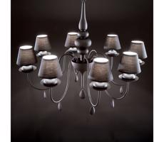 Ideal Lux Ideal Lux - Luster na reťazi BLANCHE 8xE14/40W/230V pr. 92 cm čierna