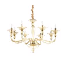 Ideal Lux Ideal Lux - Luster na reťazi DANIELI 8xE14/40W/230V pr. 85 cm mosadz