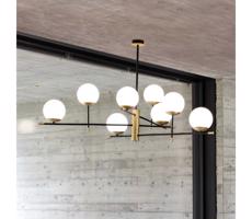 Ideal Lux Ideal Lux - Luster na tyči GOURMET 9xE14/28W/230V pr. 131,5 cm zlatá
