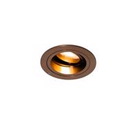 Inteligentné zapustené bodové svietidlo tmavý bronz okrúhle nastaviteľné vrátane Wifi GU10 50mm - Chuck