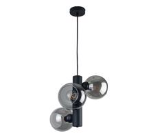 Keter Lighting Luster na lanku TUBE 3xE27/60W/230V čierna/dymová čierna