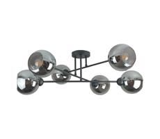 Keter Lighting Luster na tyči VASCO 6xE27/60W/230V čierna/dymová čierna