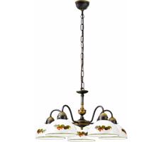 Kolarz Kolarz 731.85.121 - Luster na reťazi NONNA 5xE27/75W/230V víno/jahody