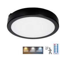 LED Kúpeľňové stropné svietidlo so senzorom NAIROS LED/24W/230V IP65 čierna + DO
