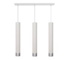 LED Luster na lanku TUBA 3xGU10/4,8W/230V biela/lesklý chróm