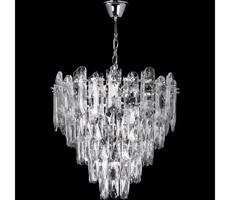 LED Luster na reťazi 7xE27/60W/230V + 4xLED/6W pr. 40 cm lesklý chróm
