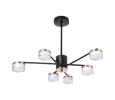 LED Luster na tyči 6xLED/6W/230V 3000-6500K pr. 59 cm zlatá/čierna