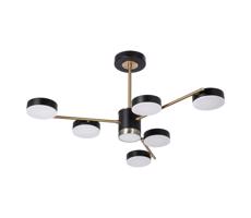 LED Luster na tyči 6xLED/7W/230V + LED/6W 3000 - 6000K pr. 69 cm zlatá/čierna
