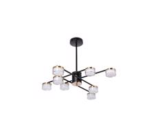 LED Luster na tyči 8xLED/6W/230V 3000-6500K pr. 68 cm zlatá/čierna
