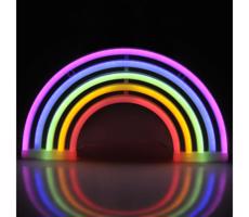 LED Neónová nástenná dekorácia RAINBOW LED/3W/3xAA USB multicolor