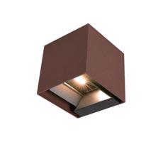 LED Solárne nástenné svietidlo so senzorom LED/9W/3,7V IP65 4000K hnedá