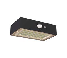 LED Solárny reflektor so senzorom pohybu LED/3,7V 1200mAh 4000K IP65 čierna