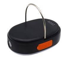 LED Stm. lampa s funkciou powerbanky LED/1W/5V 3000-6500K IPX4 4000 mAh čierna