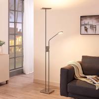LED stojacia lampa Jonne na čítanie hranaté