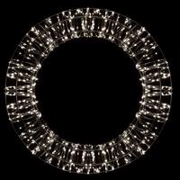 LED vianočný veniec, čierny, 800 LED diód, Ø 50 cm