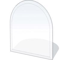 Lienbacher Sklo pod kachle 1200x1000x8 mm poloblúk