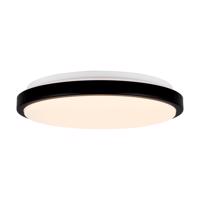 Lindby Medon stropné LED svetlo IP44 čierna Ø 29cm