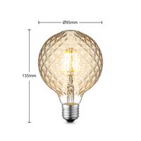Lucande LED E27 G95 4W 2 700 K stmieva jantárová