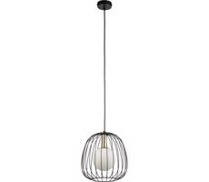 Luster na lanku BELL 1xG9/12W/230V pr. 24 cm čierna/zlatá